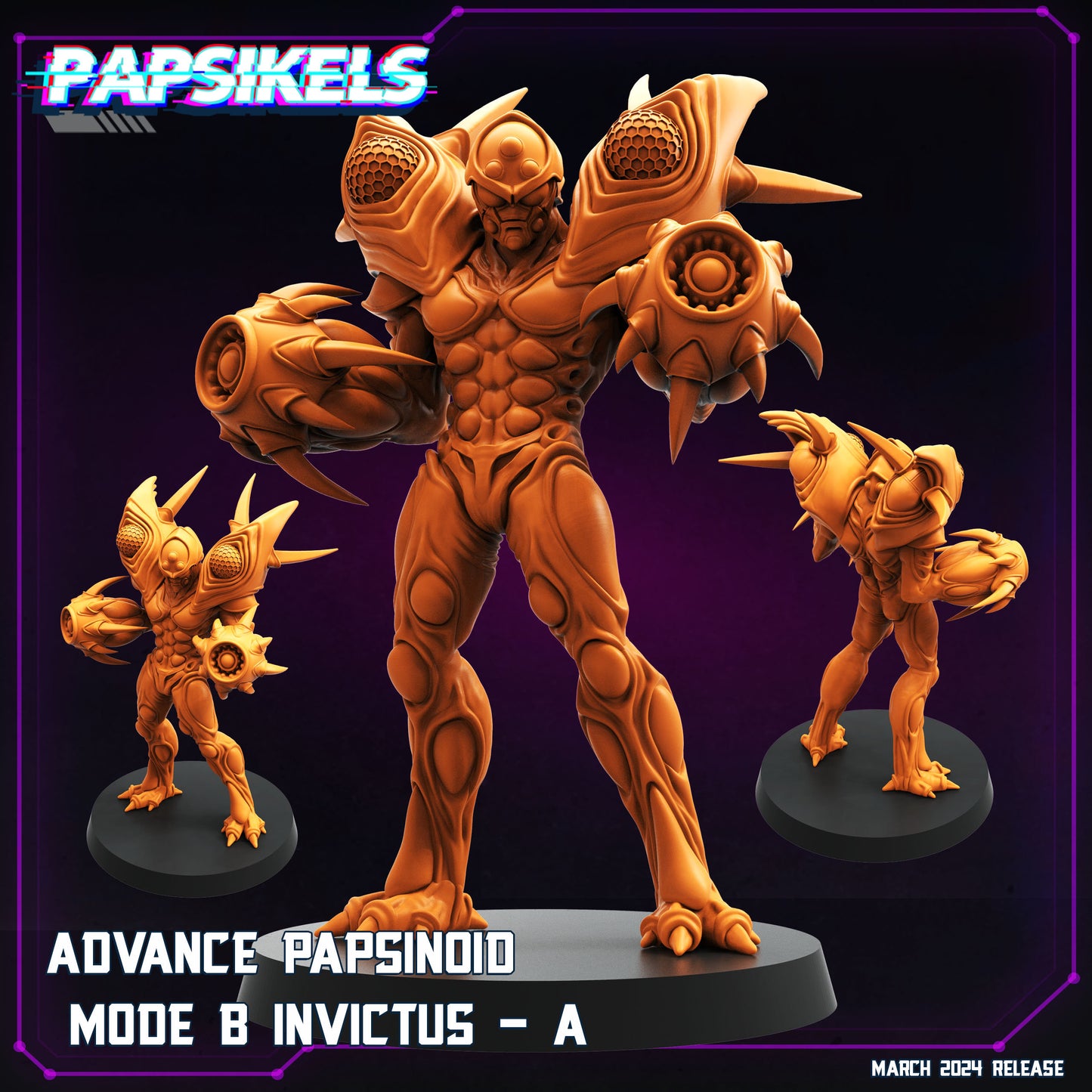 Advance Papsinoid -  Resin Miniature - Tabletop  miniature - Fantasy Miniature - 32mm - D&D -  Sci-fi Miniature- Papsikel