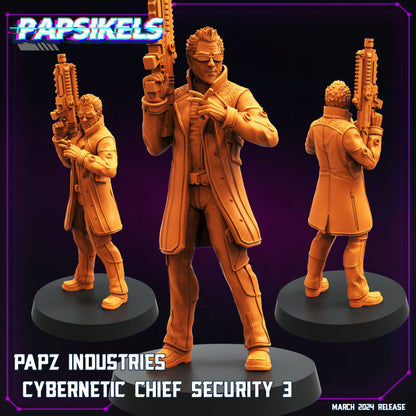 Cybernetic Chef Security -  Resin Miniature - Tabletop  miniature - Fantasy Miniature - 32mm - D&D -  Sci-fi Miniature- Papsikel