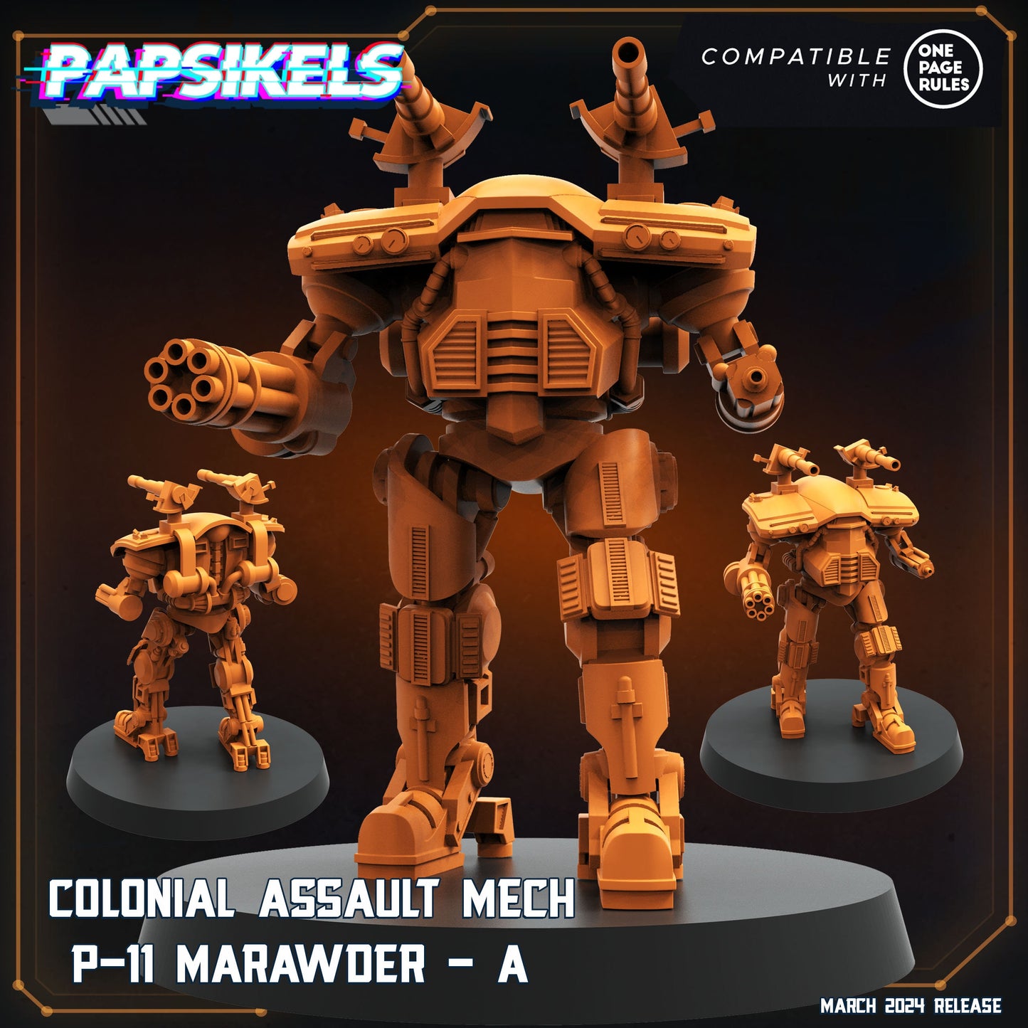 P-11 Marawder -  Resin Miniature - Tabletop  miniature - Fantasy Miniature - 32mm - D&D -  Sci-fi Miniature- Papsikel