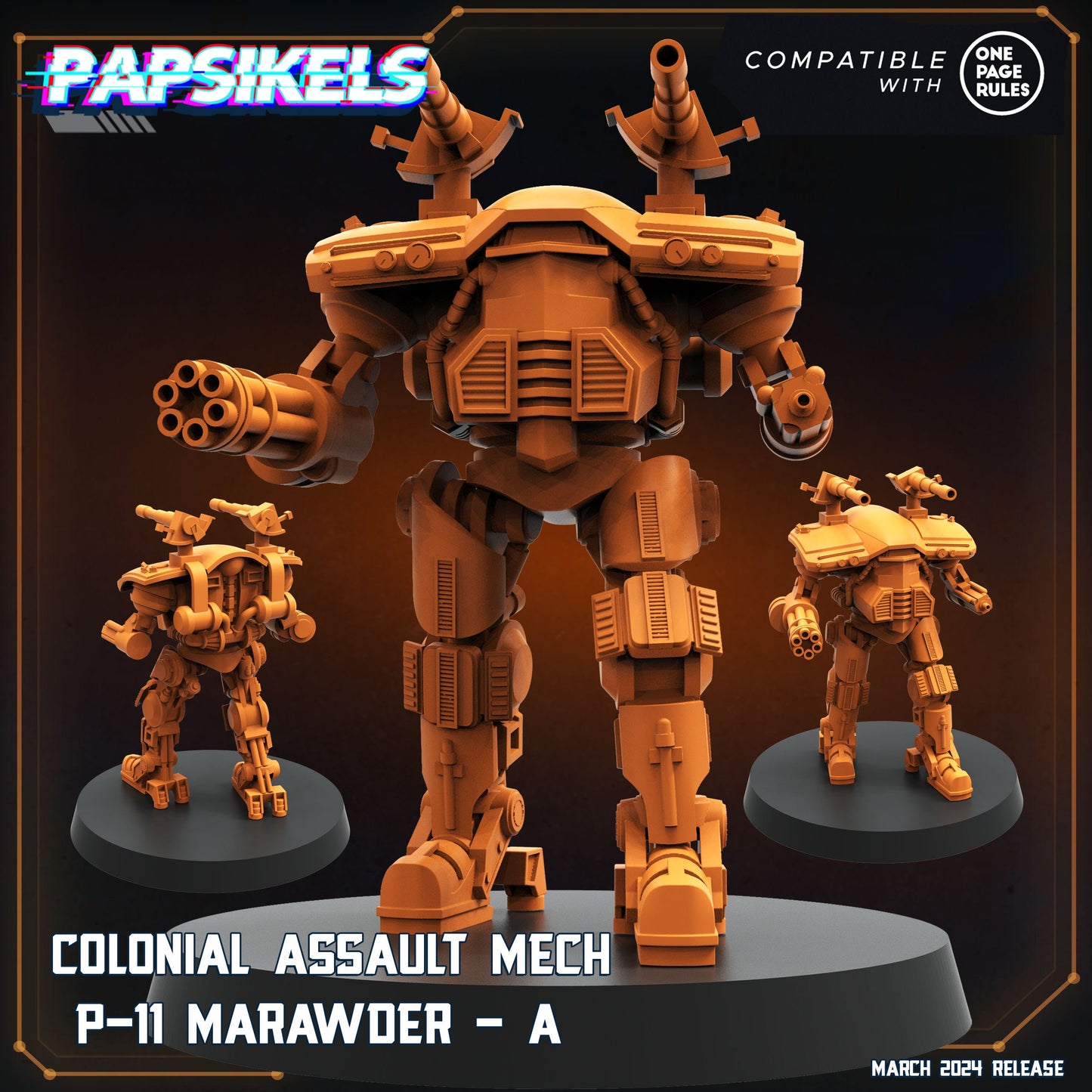 P-11 Marawder - Resin Miniature - Tabletop miniature - Fantasy Miniature - 32mm - D&D - Sci-fi Miniature- Papsikel