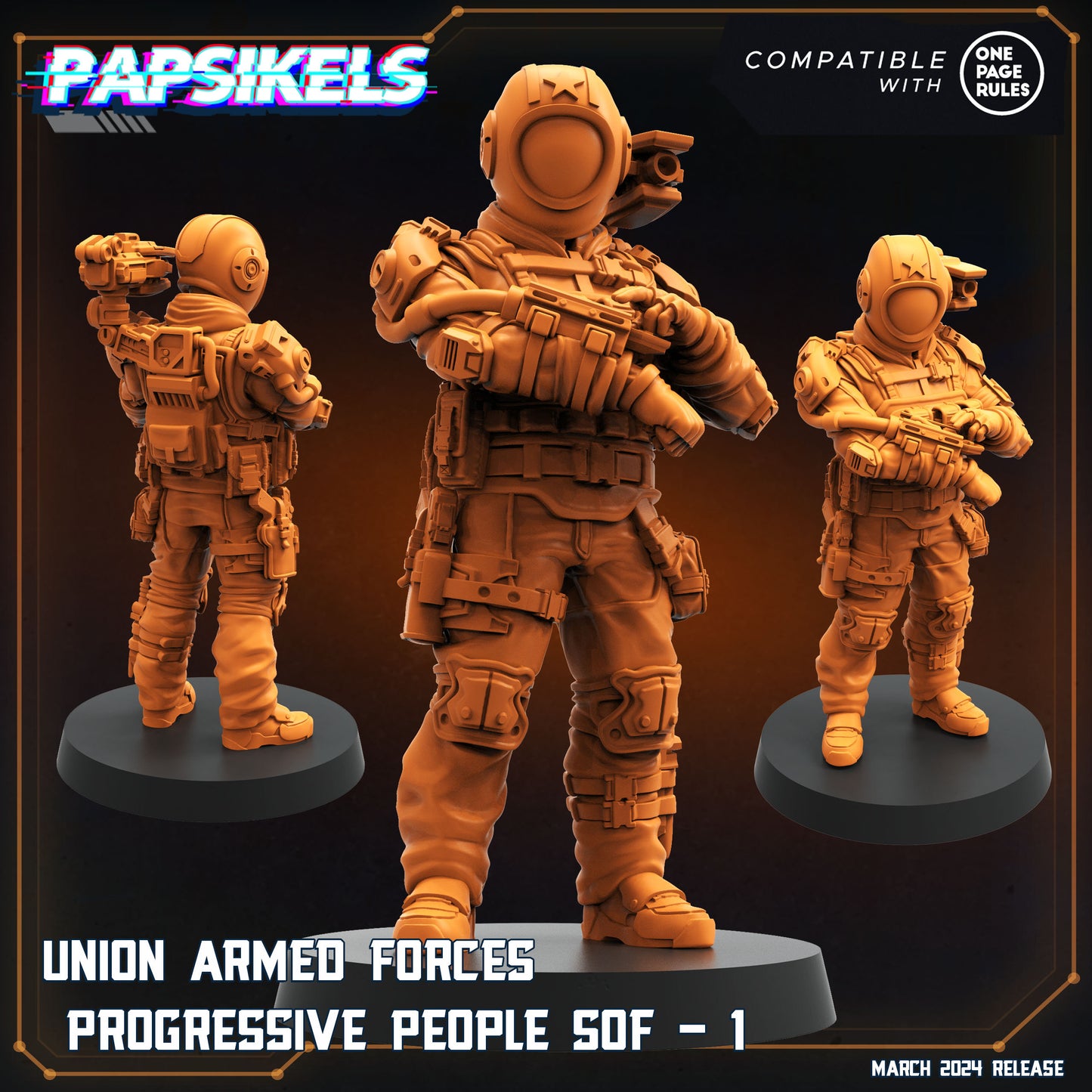 Progressive People SOF - Resin Miniature - Tabletop miniature - Fantasy Miniature - 32mm - D&D - Sci-fi Miniature- Papsikel