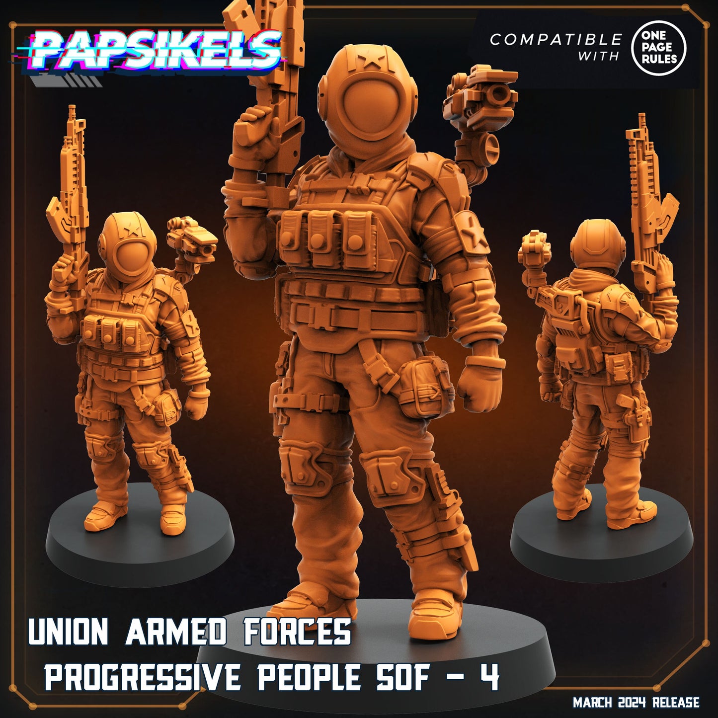 Progressive People SOF - Resin Miniature - Tabletop miniature - Fantasy Miniature - 32mm - D&D - Sci-fi Miniature- Papsikel