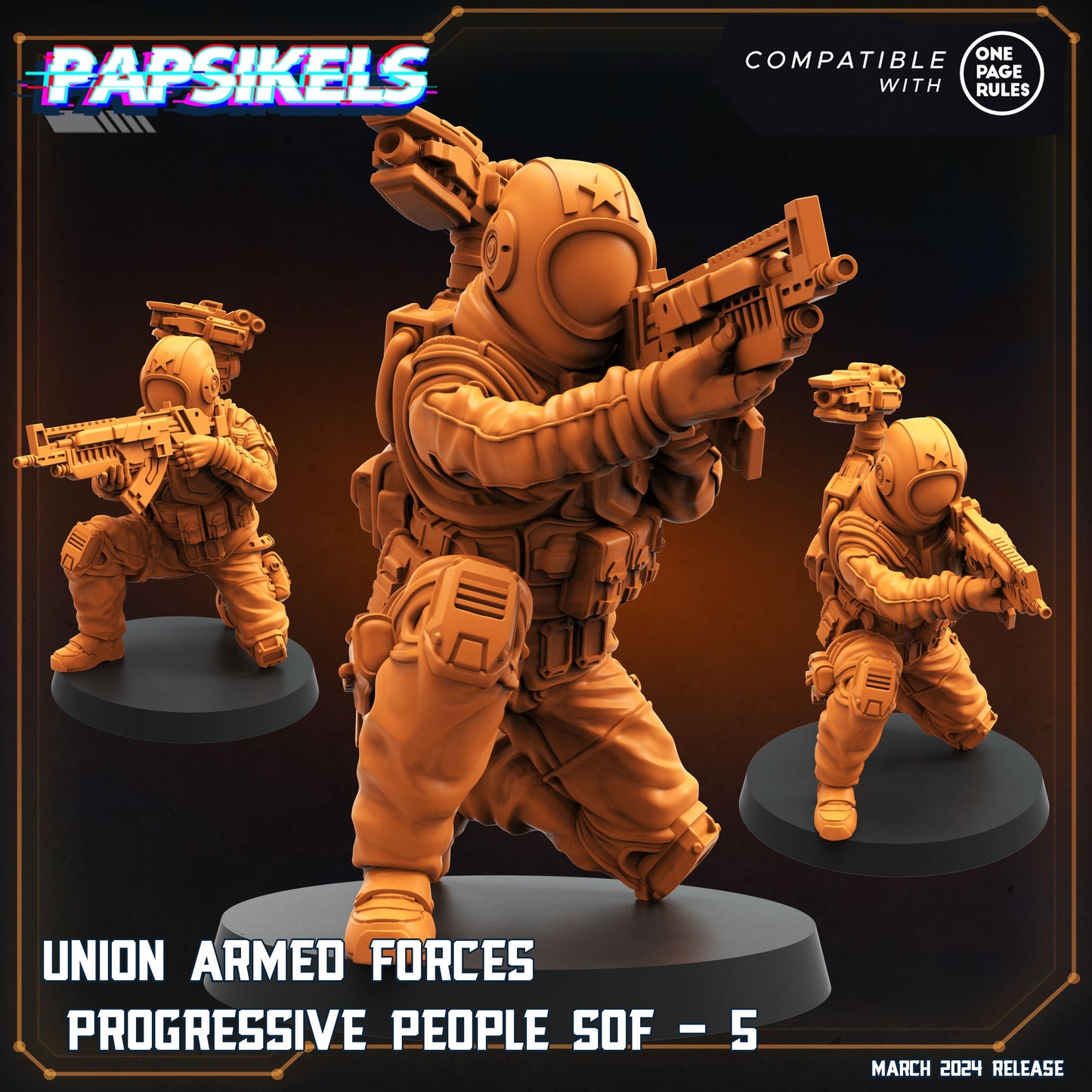 Progressive People SOF - Resin Miniature - Tabletop miniature - Fantasy Miniature - 32mm - D&D - Sci-fi Miniature- Papsikel