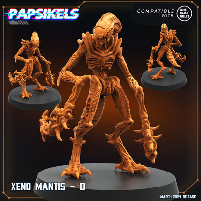 Xeno Mantis -  Resin Miniature - Tabletop  miniature - Fantasy Miniature - 32mm - D&D -  Sci-fi Miniature- Papsikel