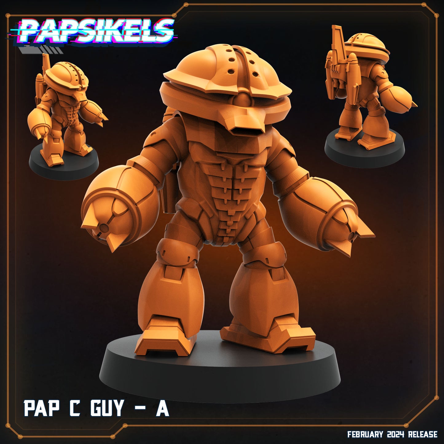 Pap C Guy -  Resin Miniature - Tabletop  miniature - Fantasy Miniature - 32mm - D&D -  Sci-fi Miniature- Papsikel