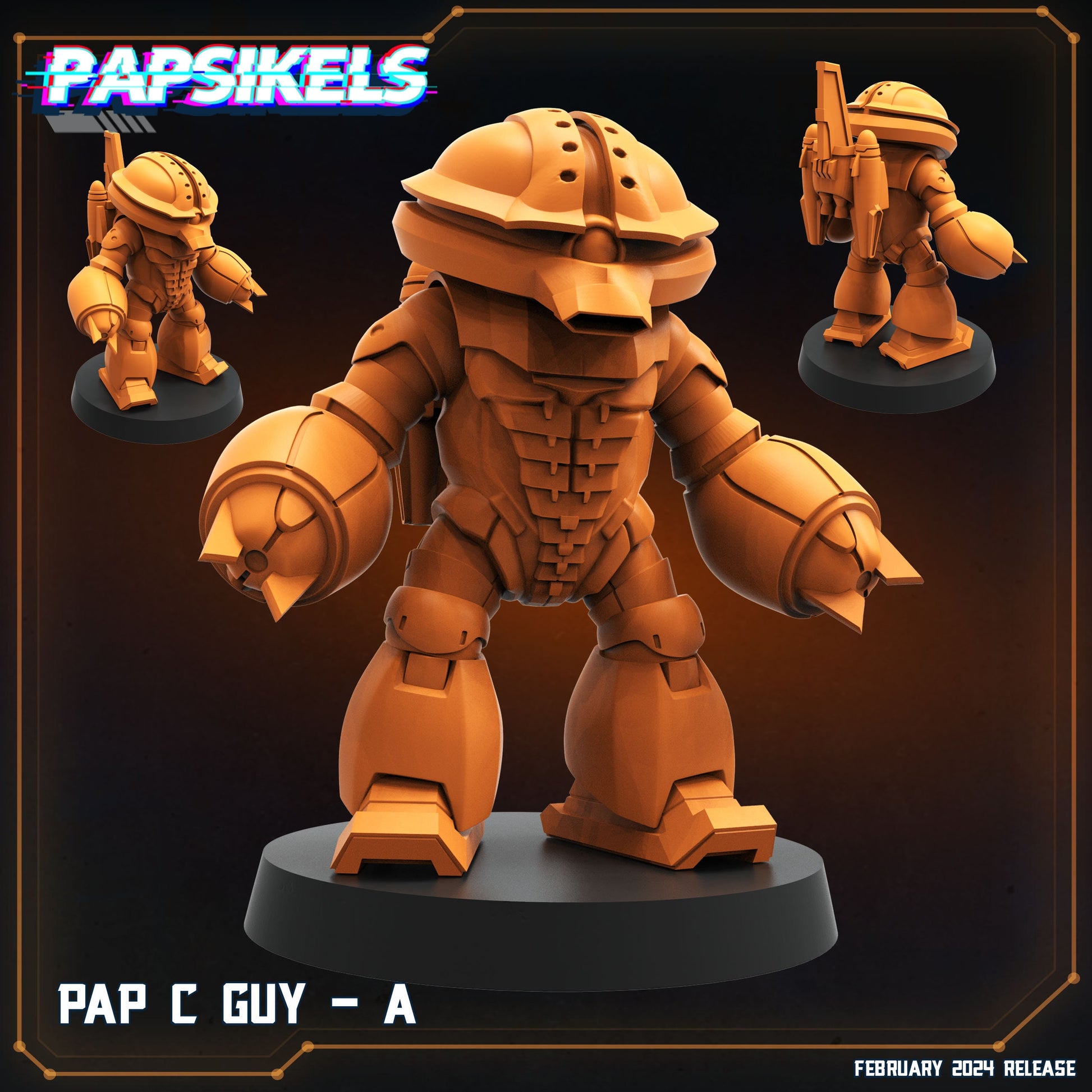 Pap C Guy - Resin Miniature - Tabletop miniature - Fantasy Miniature - 32mm - D&D - Sci-fi Miniature- Papsikel
