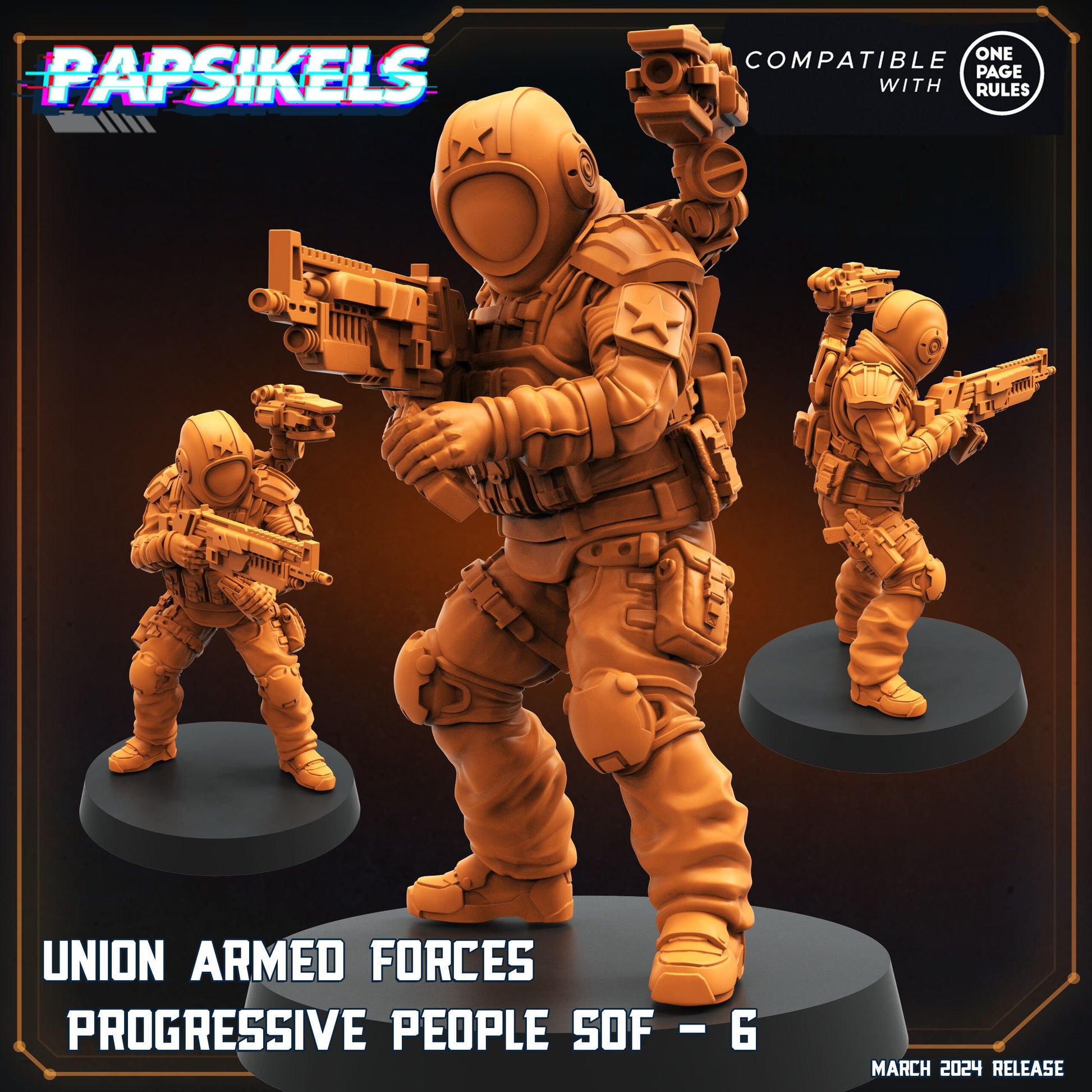 Progressive People SOF - Resin Miniature - Tabletop miniature - Fantasy Miniature - 32mm - D&D - Sci-fi Miniature- Papsikel