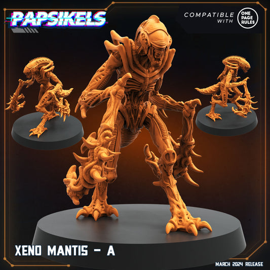 Xeno Mantis - Resin Miniature - Tabletop miniature - Fantasy Miniature - 32mm - D&D - Sci-fi Miniature- Papsikel