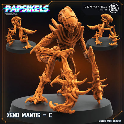 Xeno Mantis -  Resin Miniature - Tabletop  miniature - Fantasy Miniature - 32mm - D&D -  Sci-fi Miniature- Papsikel