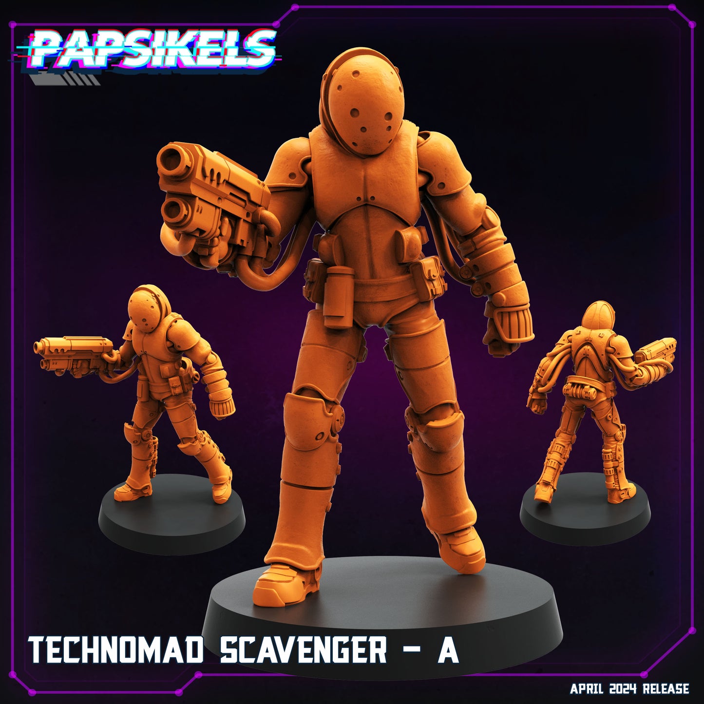 Technomad Scavanger  -  Resin Miniature - Tabletop  miniature - Fantasy Miniature - 32mm - D&D -  Sci-fi Miniature - Papsikel