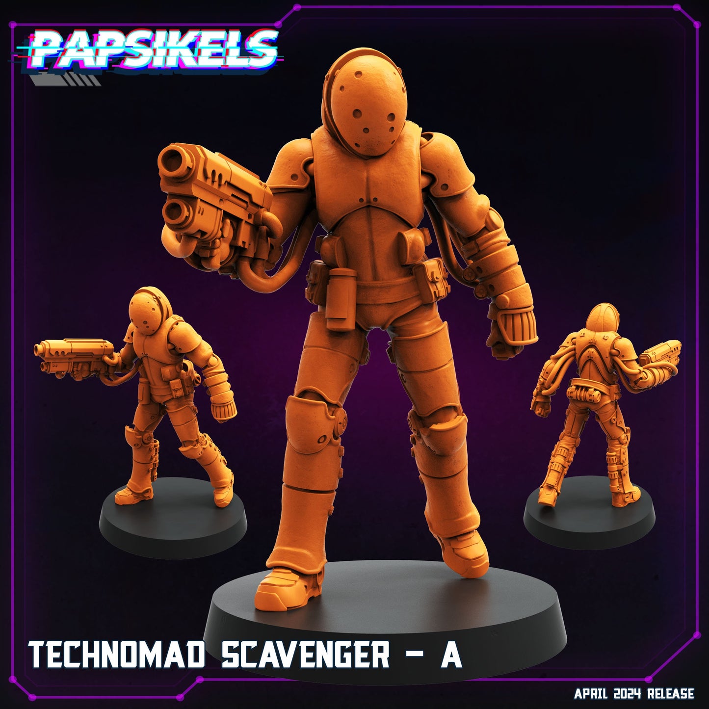 Technomad Scavanger - Resin Miniature - Tabletop miniature - Fantasy Miniature - 32mm - D&D - Sci-fi Miniature - Papsikel