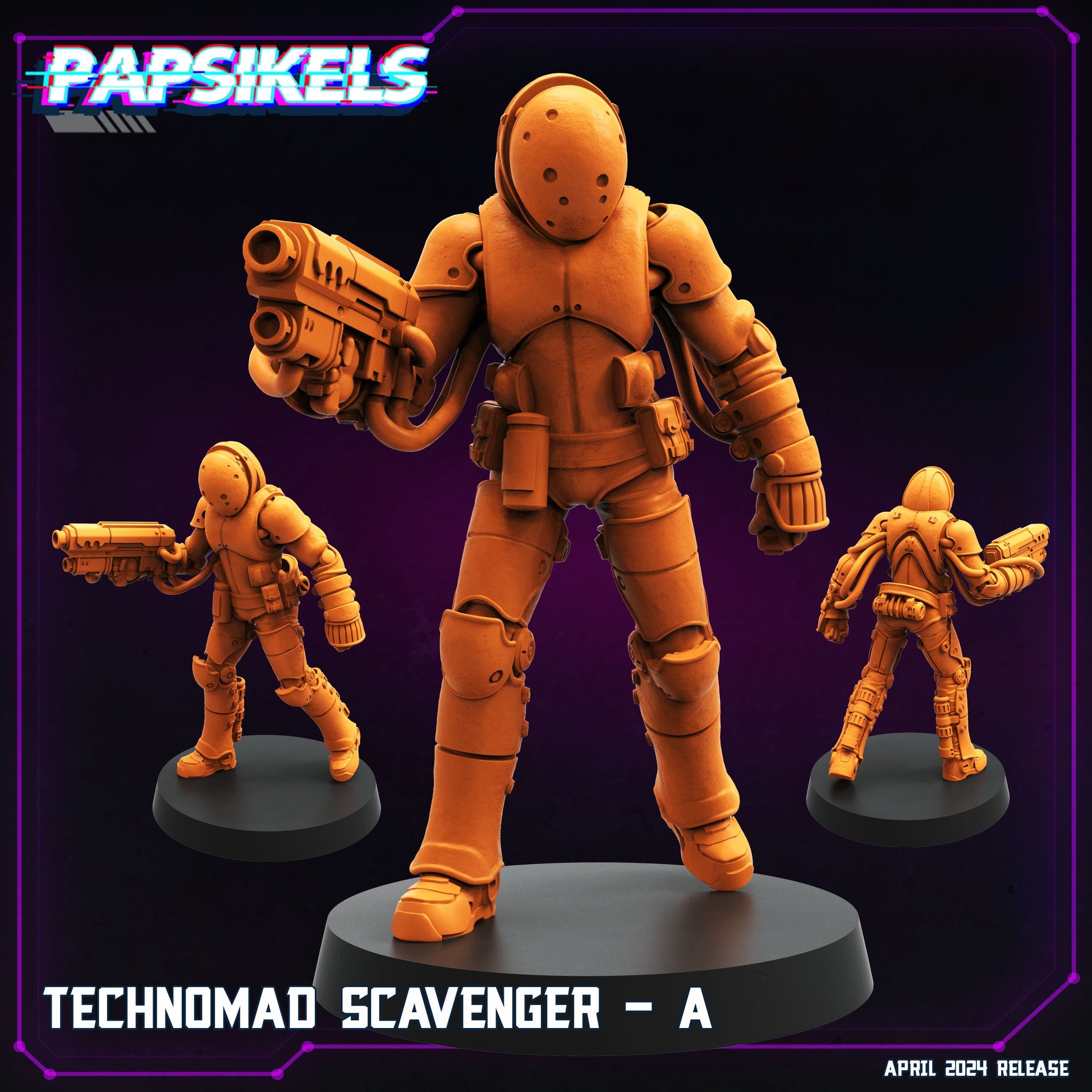 Technomad Scavanger - Resin Miniature - Tabletop miniature - Fantasy Miniature - 32mm - D&D - Sci-fi Miniature - Papsikel