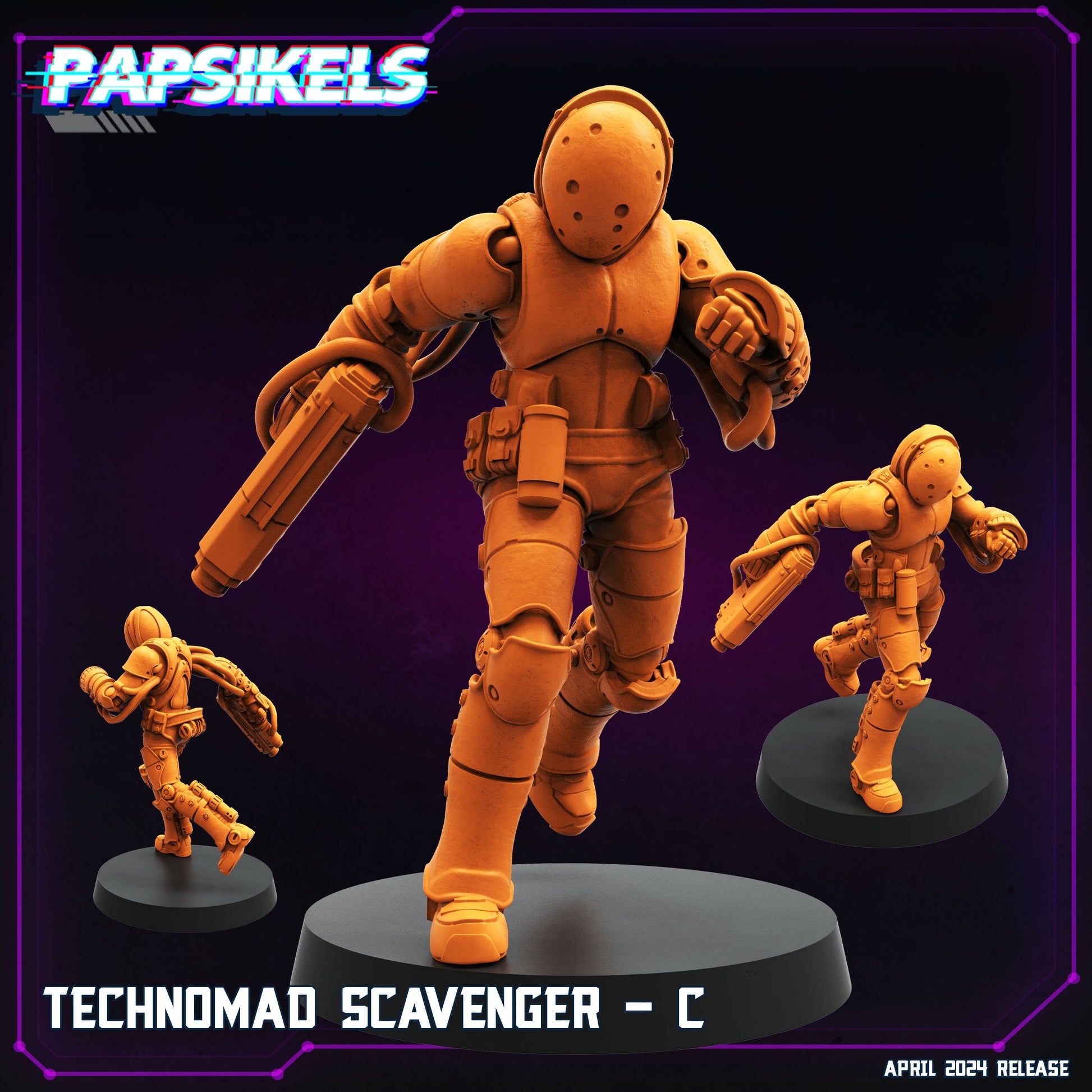Technomad Scavanger - Resin Miniature - Tabletop miniature - Fantasy Miniature - 32mm - D&D - Sci-fi Miniature - Papsikel