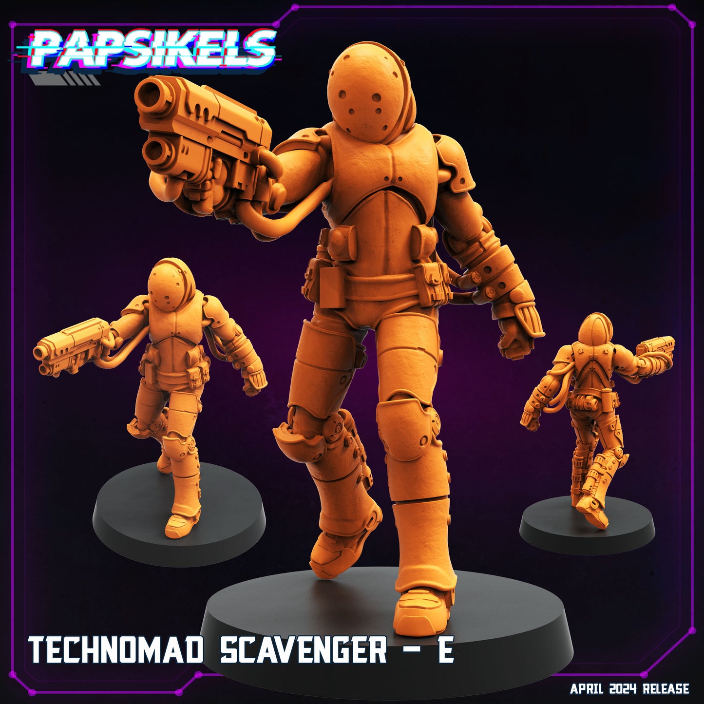 Technomad Scavanger  -  Resin Miniature - Tabletop  miniature - Fantasy Miniature - 32mm - D&D -  Sci-fi Miniature - Papsikel