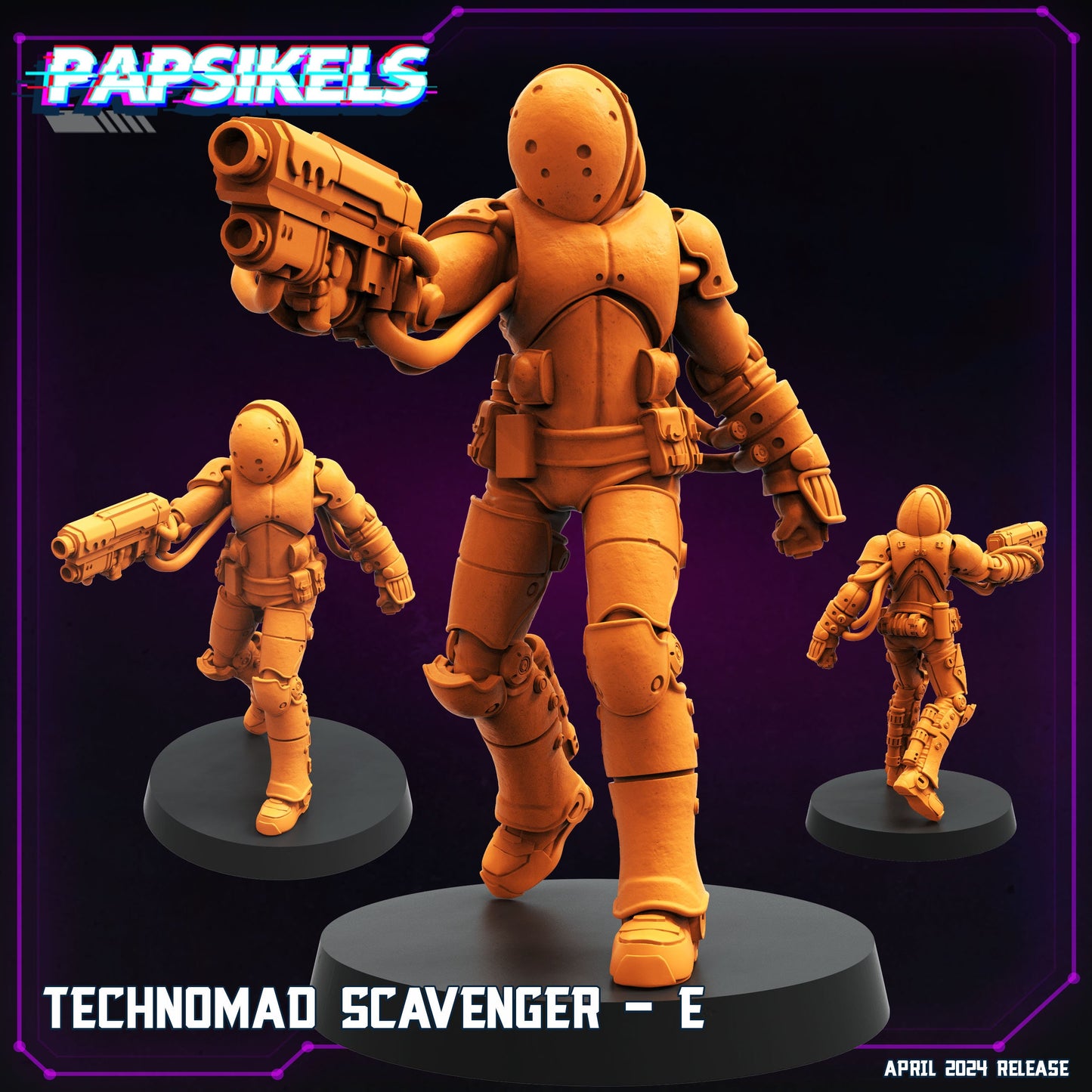 Technomad Scavanger - Resin Miniature - Tabletop miniature - Fantasy Miniature - 32mm - D&D - Sci-fi Miniature - Papsikel