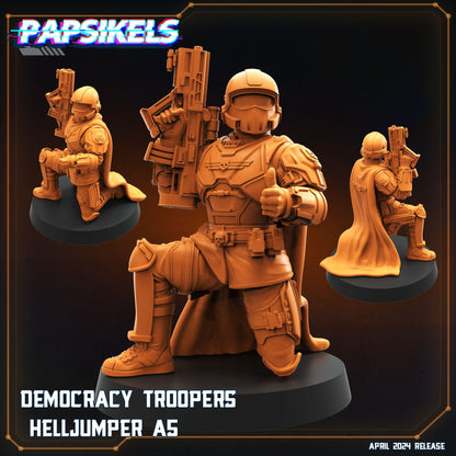 Democracy Troopers -  Resin Miniature - Tabletop  miniature - Fantasy Miniature - 32mm - D&D -  Sci-fi Miniature - Papsikel