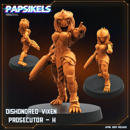 Dishonored Vixen Prosecutor -  Resin Miniature - Tabletop  miniature - Fantasy Miniature - 32mm - D&D -  Sci-fi Miniature - Papsikel