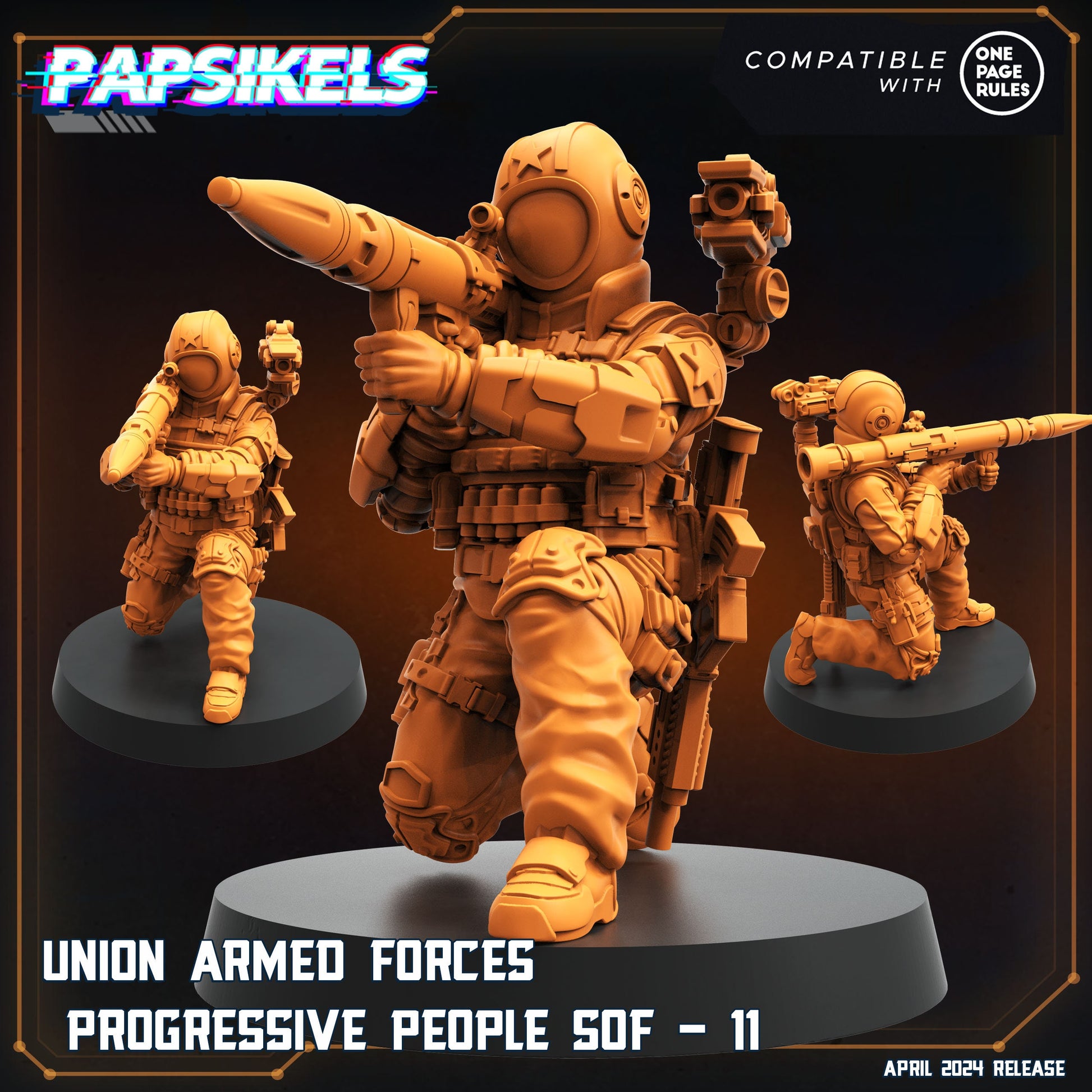 Union Armed Forces - Resin Miniature - Tabletop miniature - Fantasy Miniature - 32mm - D&D - Sci-fi Miniature - Papsikel