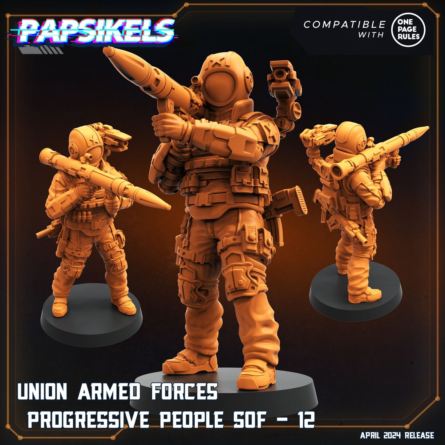 Union Armed Forces - Resin Miniature - Tabletop miniature - Fantasy Miniature - 32mm - D&D - Sci-fi Miniature - Papsikel