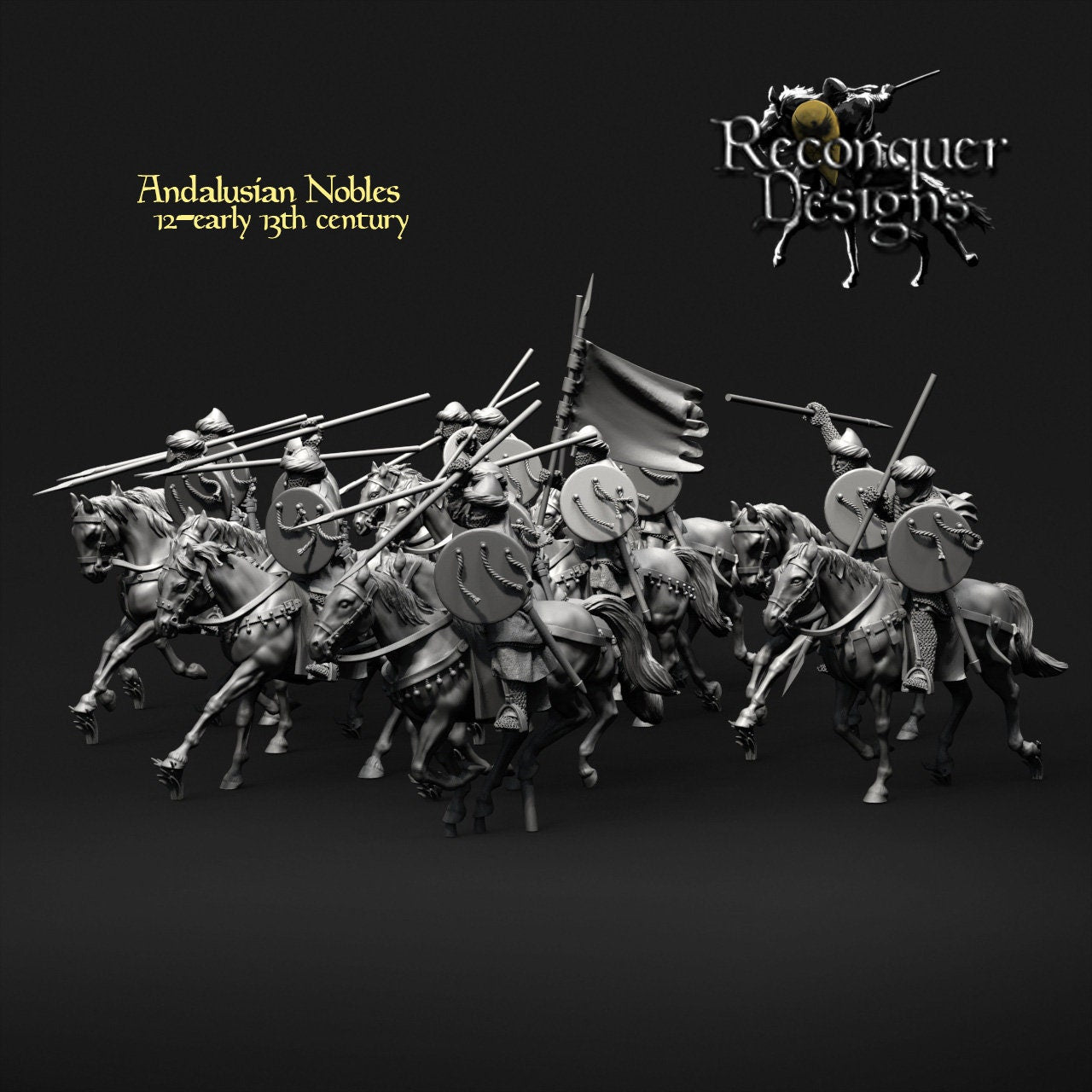 Andalusian Nobles - Resin Miniature - Tabletop miniature - Medieval Miniature