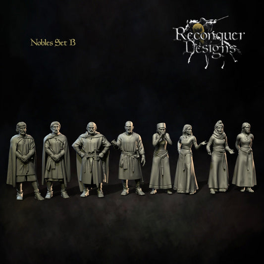 Nobles Set B - Resin Miniature - Tabletop miniature - Medieval Miniature