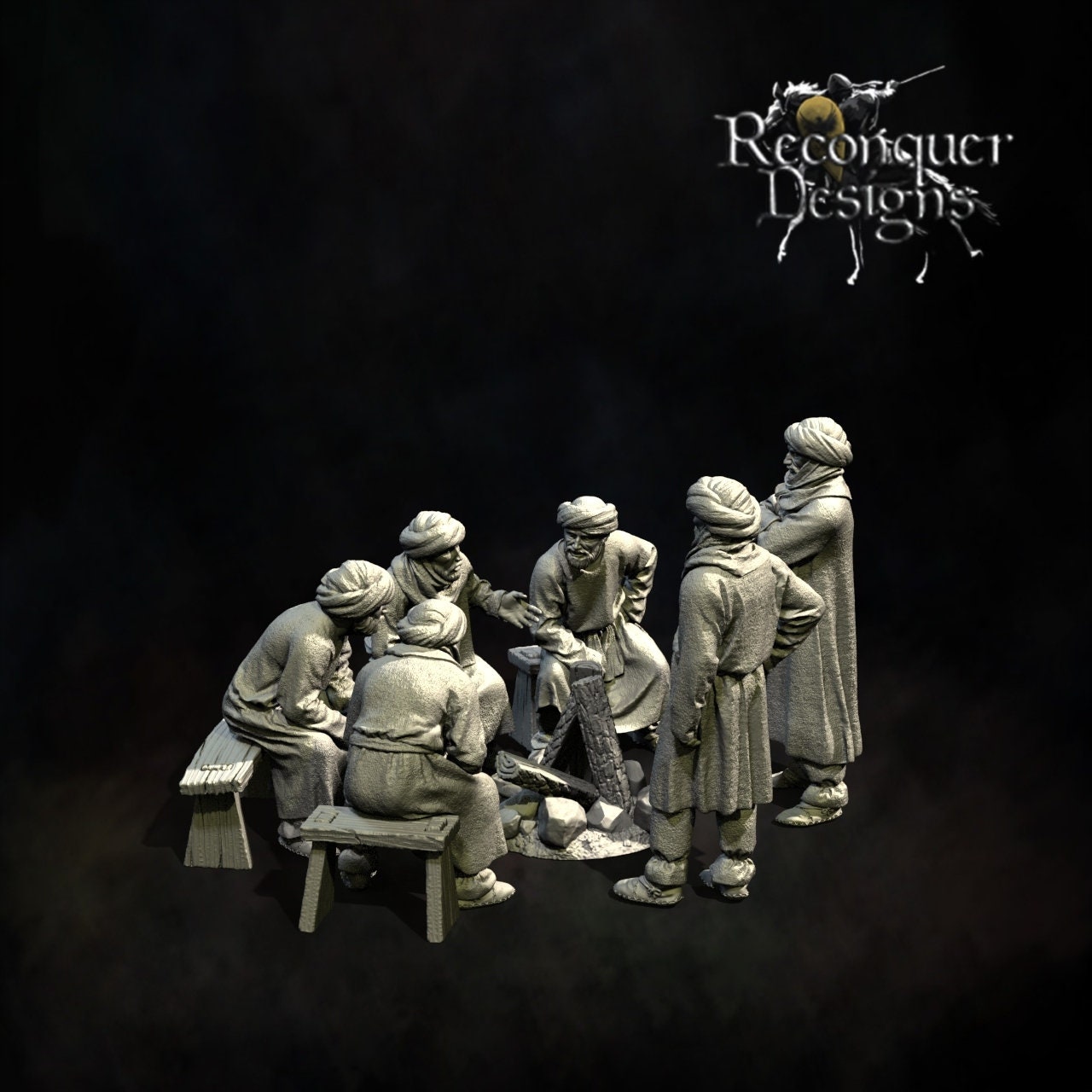 Berber at Camp - Resin Miniature - Tabletop miniature - Medieval Miniature