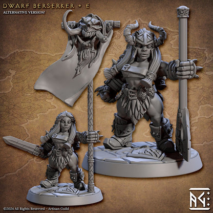 Dwarf Berserker - 3D Printed Miniature - Fantasy Miniature -Tabletop  Miniature - Tabletop Miniature - D&D - Artisan Guild