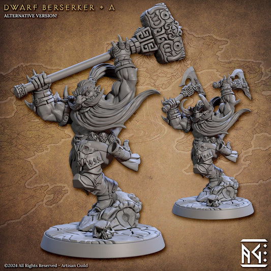 Dwarf Berserker - 3D Printed Miniature - Fantasy Miniature -Tabletop  Miniature - Tabletop Miniature - D&D - Artisan Guild