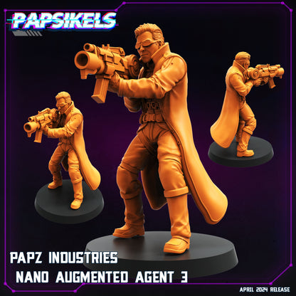 Papz Industries Nano Agent -  Resin Miniature - Tabletop  miniature - Fantasy Miniature - 32mm - D&D -  Sci-fi Miniature - Papsikel