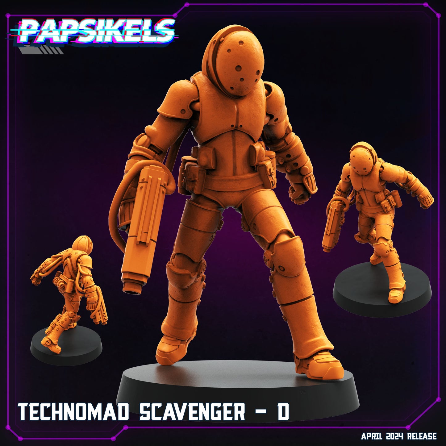 Technomad Scavanger - Resin Miniature - Tabletop miniature - Fantasy Miniature - 32mm - D&D - Sci-fi Miniature - Papsikel