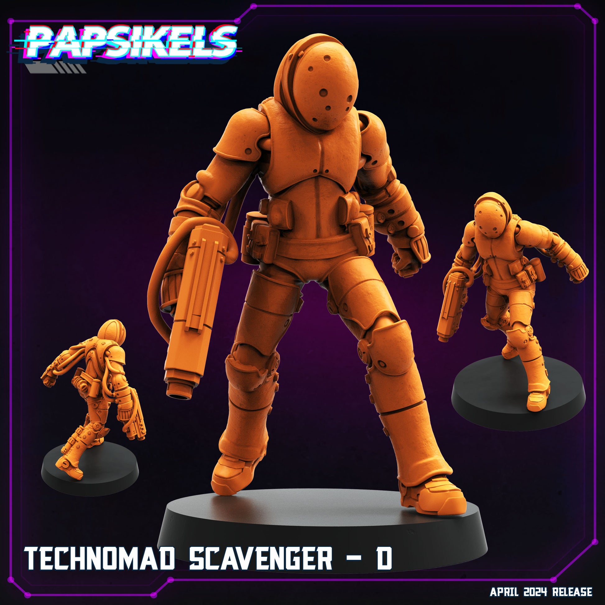 Technomad Scavanger - Resin Miniature - Tabletop miniature - Fantasy Miniature - 32mm - D&D - Sci-fi Miniature - Papsikel