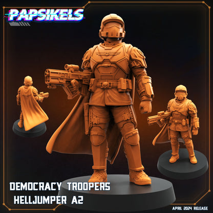 Democracy Troopers -  Resin Miniature - Tabletop  miniature - Fantasy Miniature - 32mm - D&D -  Sci-fi Miniature - Papsikel