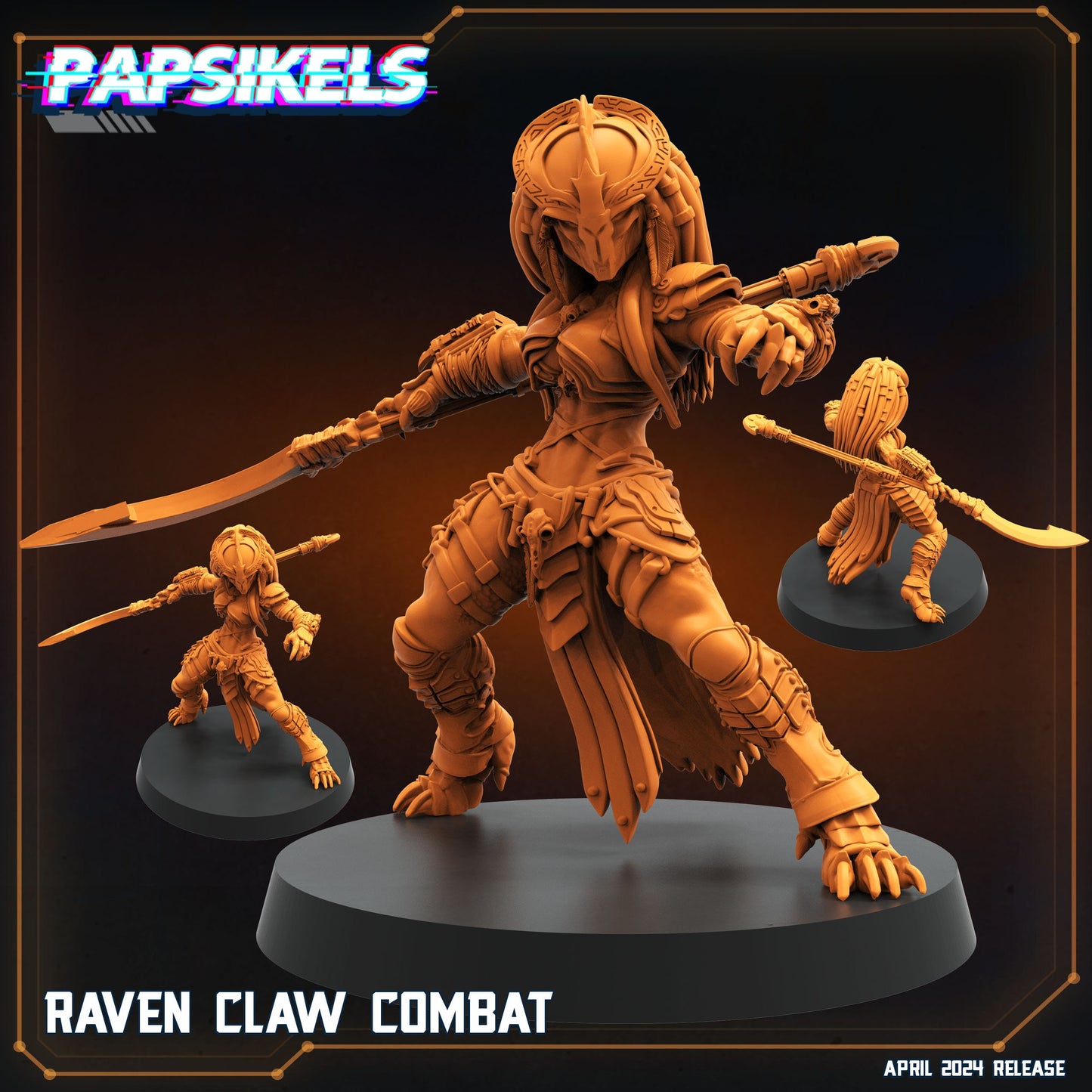 Raven Claw - Resin Miniature - Tabletop miniature - Fantasy Miniature - 32mm - D&D - Sci-fi Miniature - Papsikel