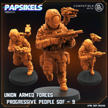 Union Armed Forces -  Resin Miniature - Tabletop  miniature - Fantasy Miniature - 32mm - D&D -  Sci-fi Miniature - Papsikel