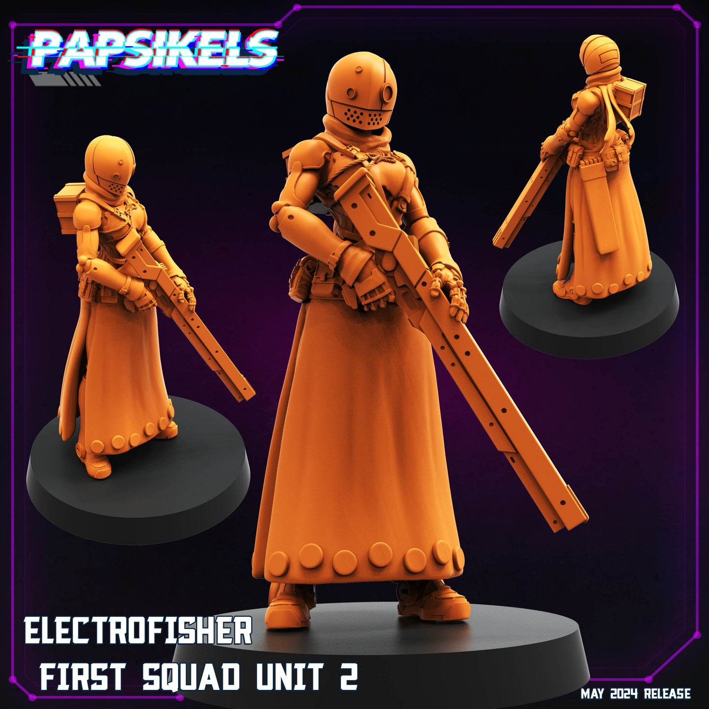Electrofishers - Resin Miniature - Tabletop miniature - Fantasy Miniature - 32mm - D&D - Sci-fi Miniature - Papsikel