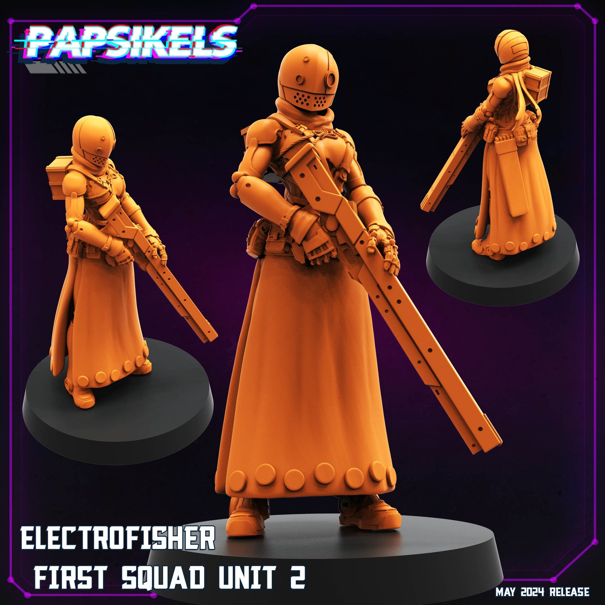 Electrofishers - Resin Miniature - Tabletop miniature - Fantasy Miniature - 32mm - D&D - Sci-fi Miniature - Papsikel