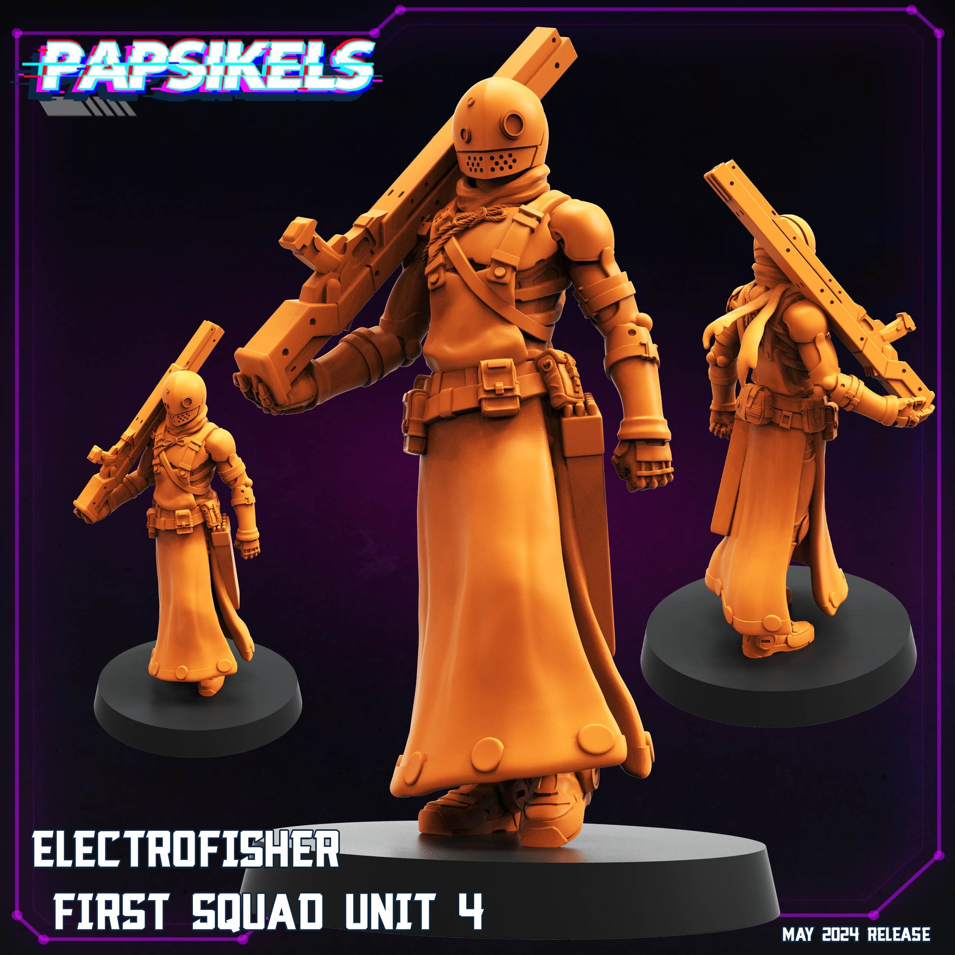 Electrofishers - Resin Miniature - Tabletop miniature - Fantasy Miniature - 32mm - D&D - Sci-fi Miniature - Papsikel