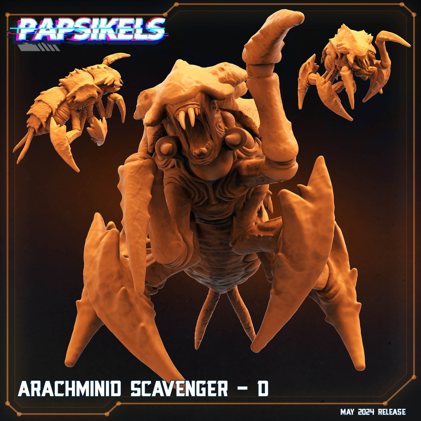 Arachminid Scavenger - Resin Miniature - Tabletop miniature - Fantasy Miniature - 32mm - D&D - Sci-fi Miniature - Papsikel