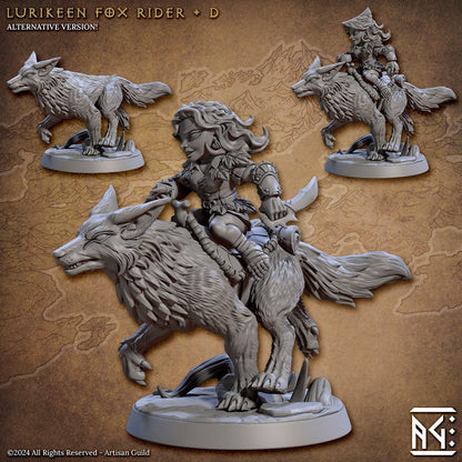 Fox Riders - 3D Printed Miniature - Fantasy Miniature -Tabletop  Miniature - Tabletop Miniature - D&D - Artisan Guild