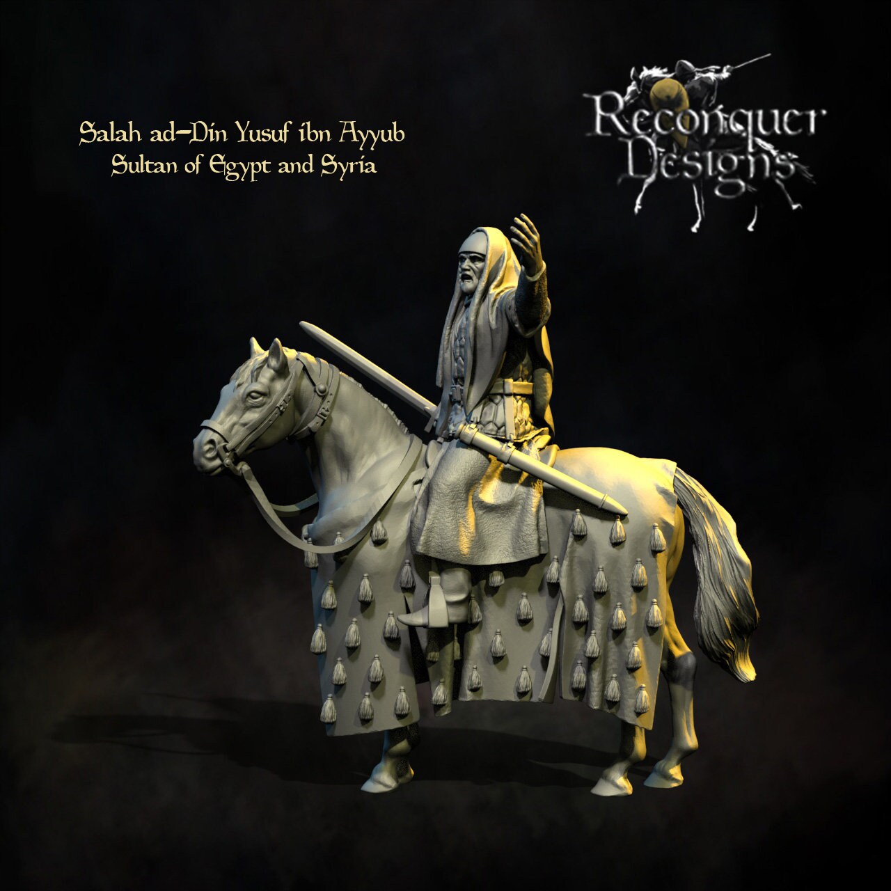 Salah Ad-din - Resin Miniature - Tabletop miniature - Medieval Miniature - 28mm
