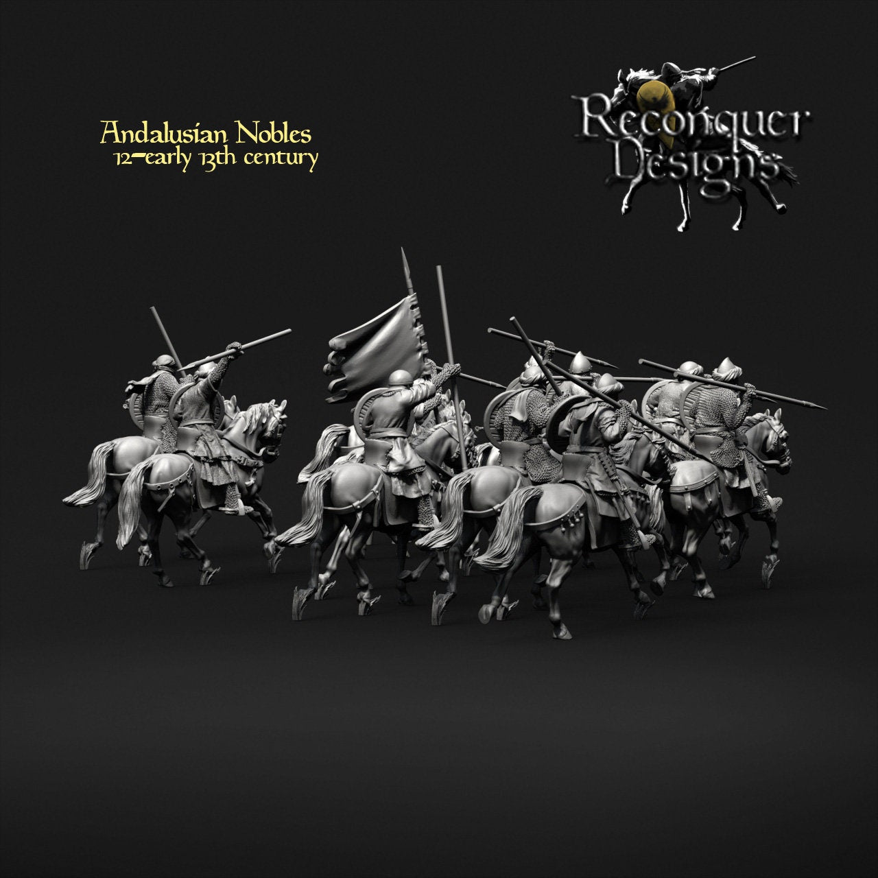 Andalusian Nobles - Resin Miniature - Tabletop miniature - Medieval Miniature