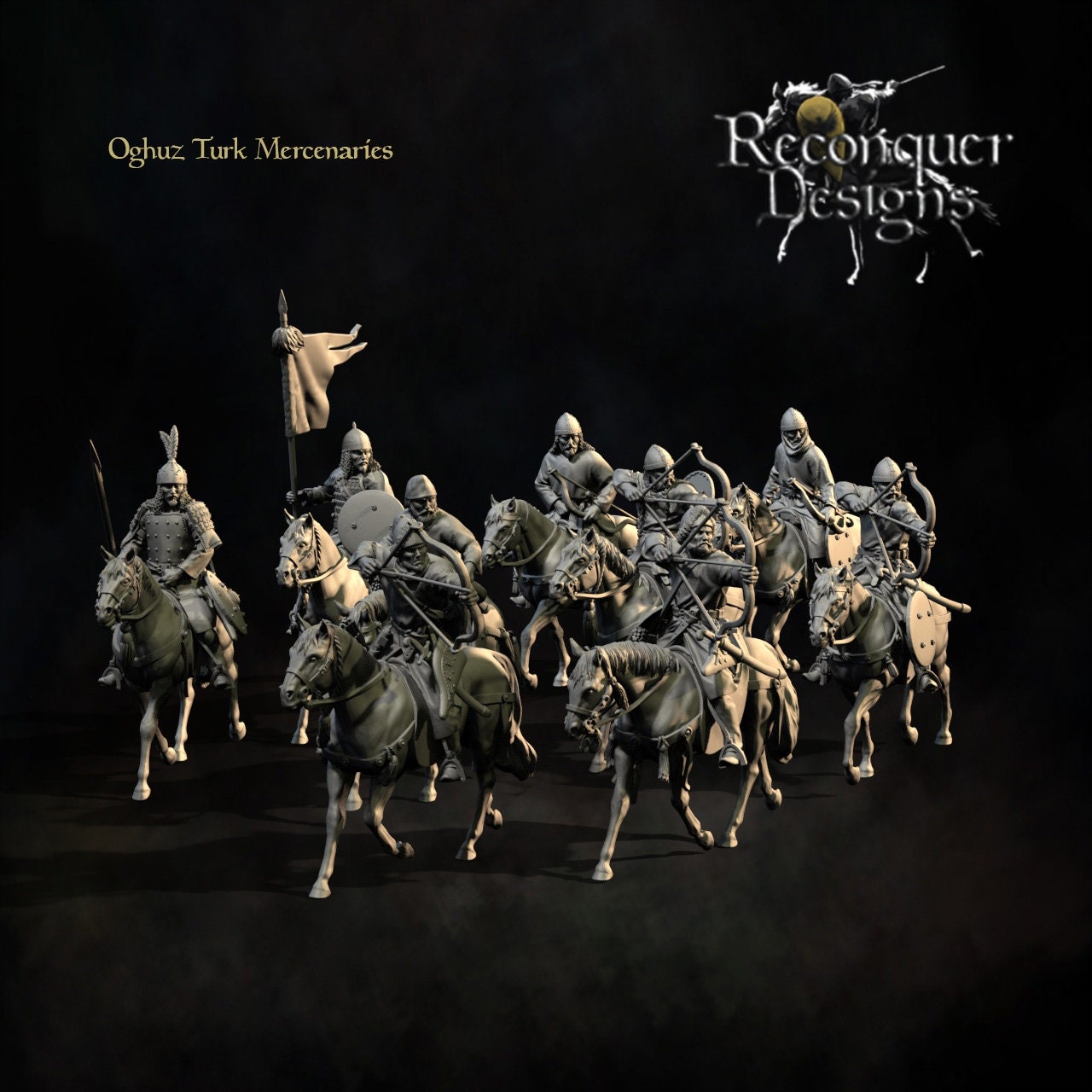 Oghuzz Turk Mercenaries - Resin Miniature - Tabletop miniature - Medieval Miniature