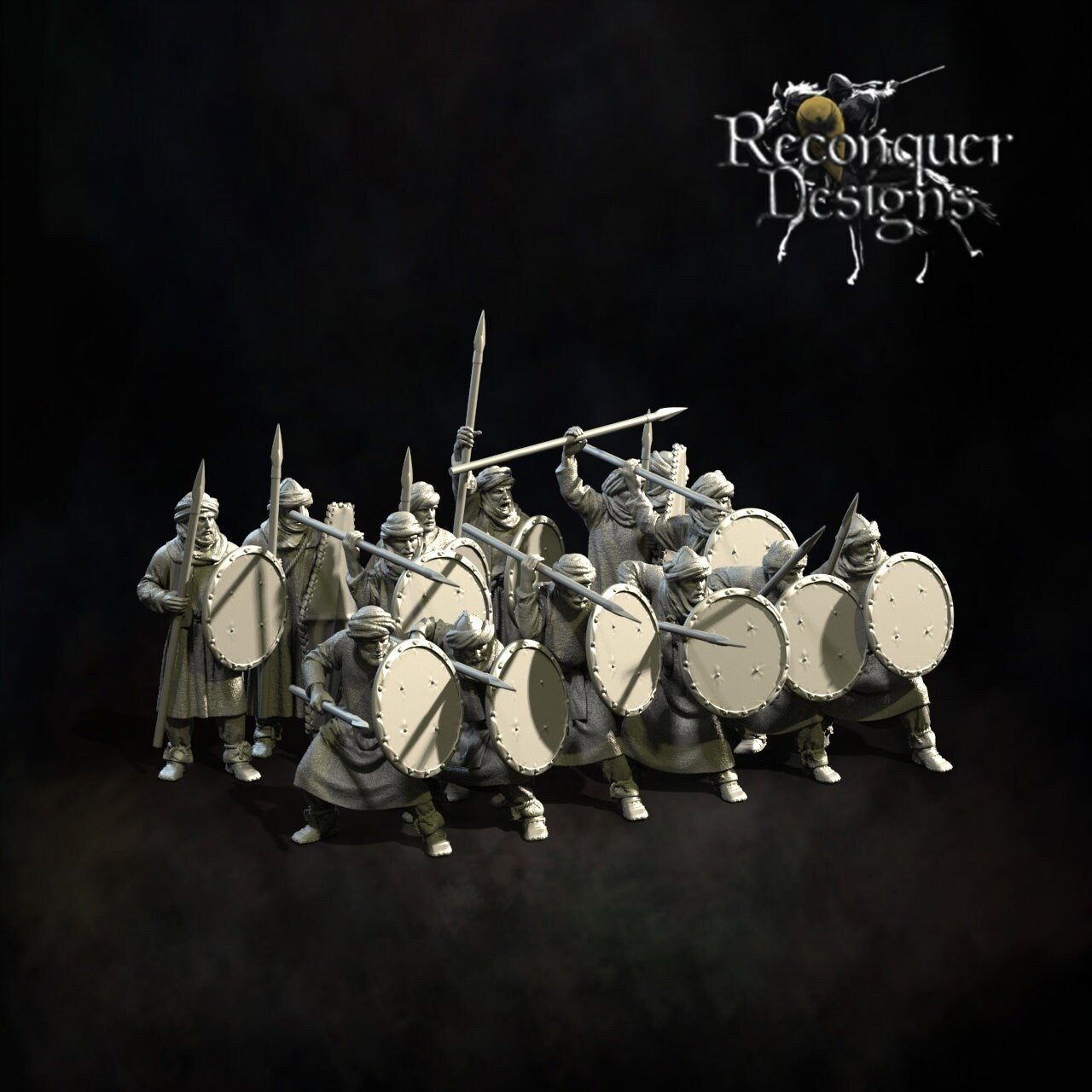 Berber Spearmen - Resin Miniature - Tabletop miniature - Medieval Miniature