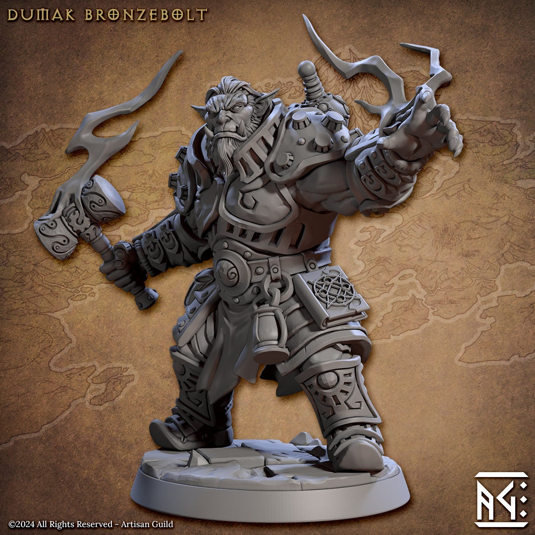 Dumak - 3D Printed Miniature - Fantasy Miniature -Tabletop  Miniature - Tabletop Miniature - D&D - Artisan Guild