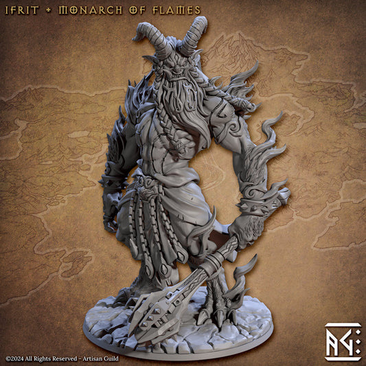 Ifrit - 3D Printed Miniature - Fantasy Miniature -Tabletop  Miniature - Tabletop Miniature - D&D - Artisan Guild