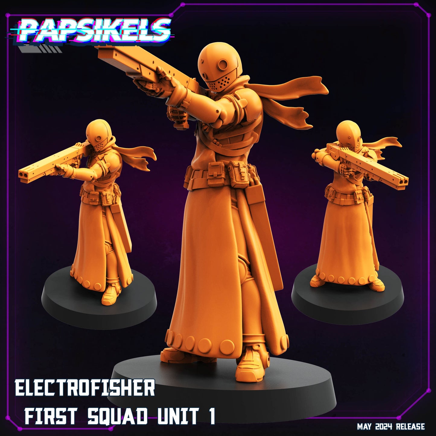 Electrofishers - Resin Miniature - Tabletop miniature - Fantasy Miniature - 32mm - D&D - Sci-fi Miniature - Papsikel