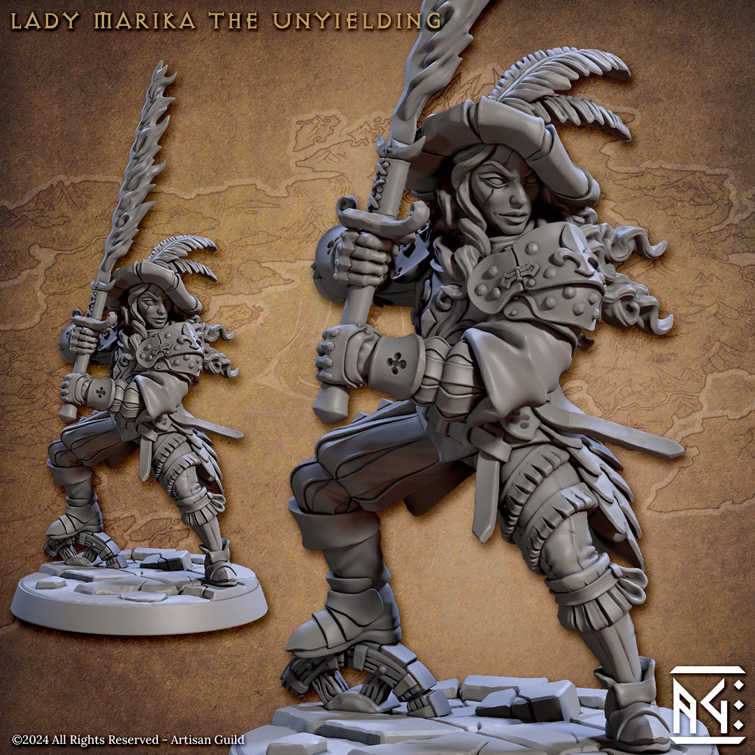 Lady Marika - 3D Printed Miniature - D&D - Artisan Guild - Tabletop Miniature