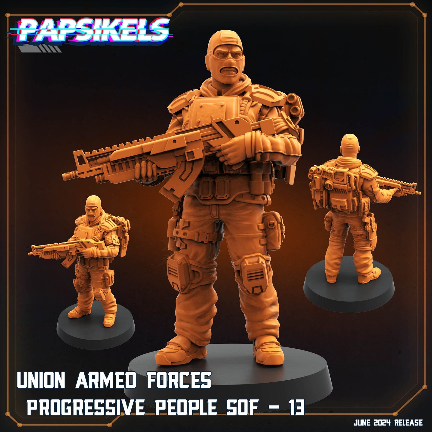 Union Armed Force - Resin Miniature - Tabletop miniature - Fantasy Miniature - 32mm - D&D - Sci-fi Miniature - Papsikel