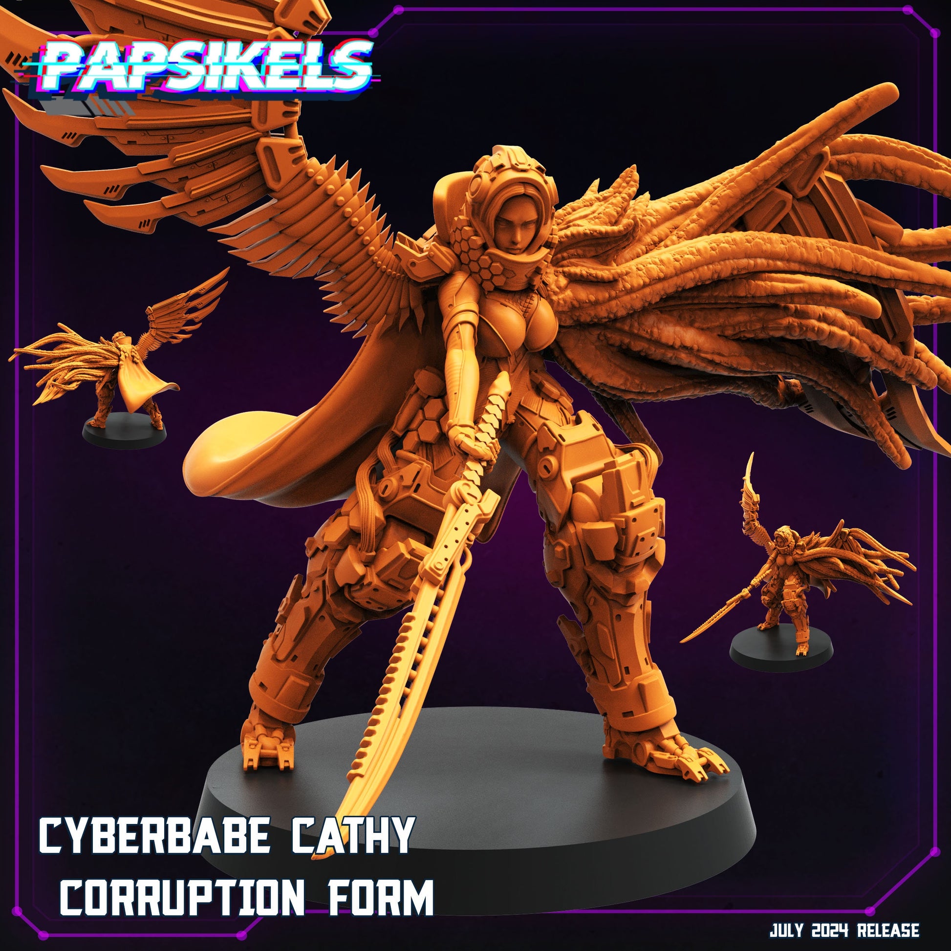 Cyberbabes - Resin Miniature - Tabletop miniature - Fantasy Miniature - 32mm - D&D - Sci-fi Miniature- Papsikel