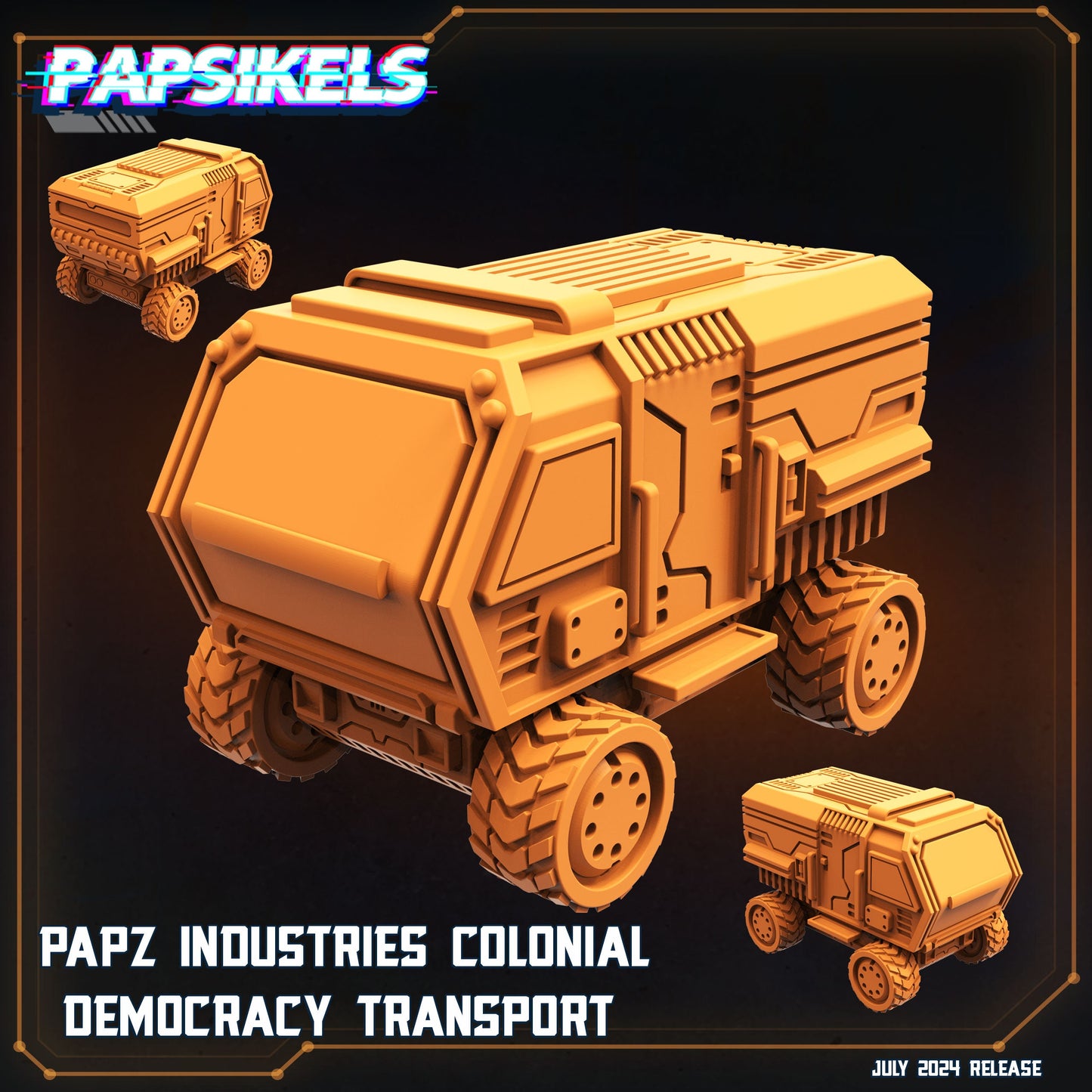 Papz Colonial Democracy Transport - Resin Miniature - Tabletop miniature - Fantasy Miniature - 32mm - D&D - Sci-fi Miniature- Papsikel
